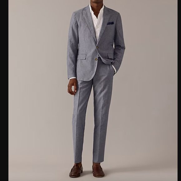 J Crew Ludlow Slim-fit unstructured suit pant in Irish cotton-linen blend - Picture 3 of 8